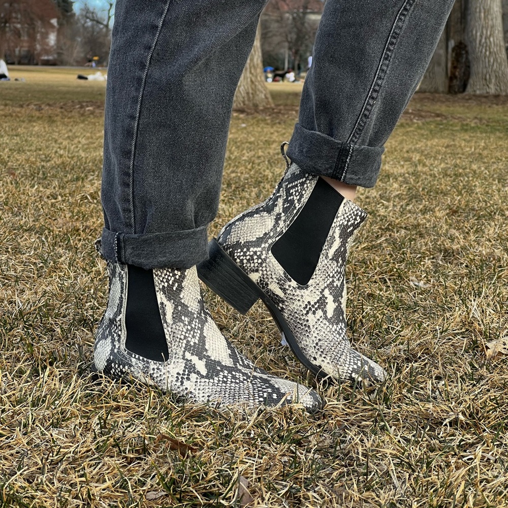 SOLD Steve Madden boots - Snake skin design